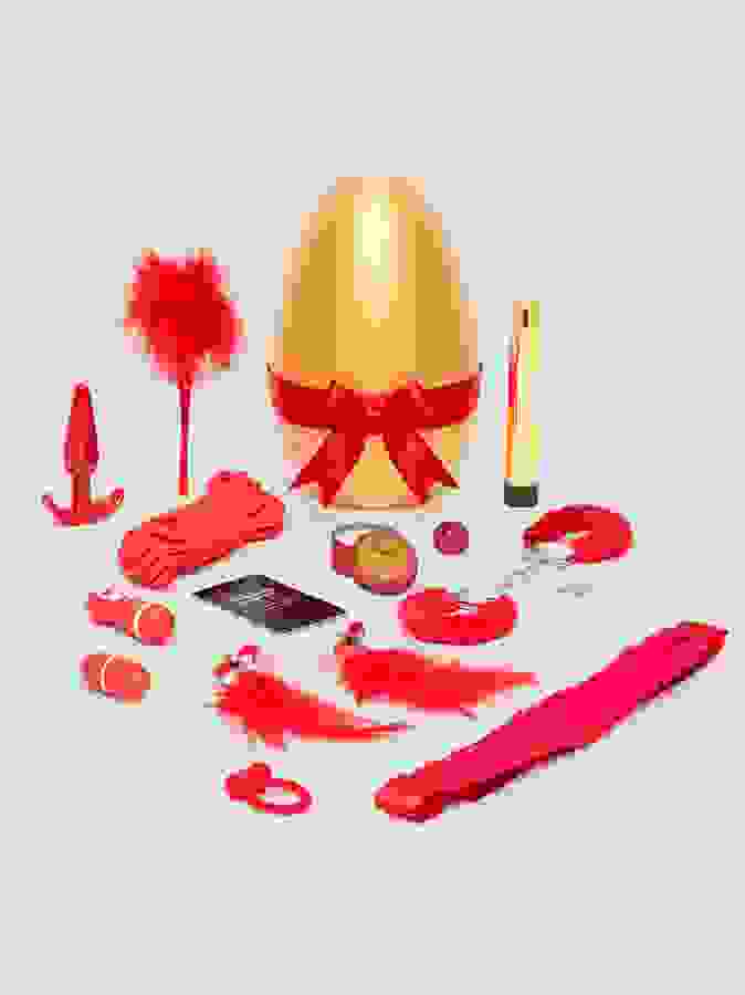 Loveboxxx Sexy Surprise Egg Kit (13 Piece), Yellow, hi-res